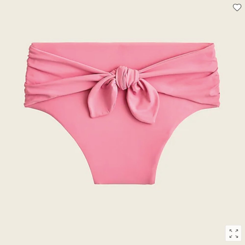 J.Crew High-cut Tie Waist Bikini Bottom Small